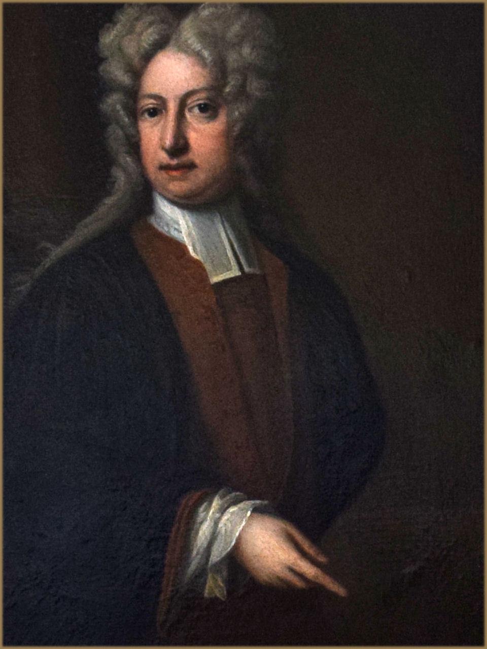 Portrait of Joseph Addison 1672 1719, English essayist, poet